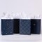 10-Pack Navy Blue Gift Bags with Gold Foil Stars – Kraft Paper Bags with Handles & Tissue Paper, 8x4x11 Inch, Bulk for Men, Groomsmen, Christmas Gifts (Navy with Stars)